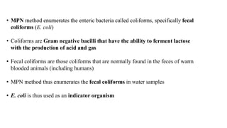 Bacteriological analysis of drinking water | PPTX