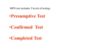 Bacteriological analysis of drinking water | PPTX