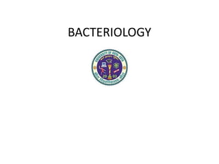 BACTERIOLOGY
 