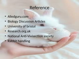 Handling and maintenance of laboratory animal rabbits | PPTX
