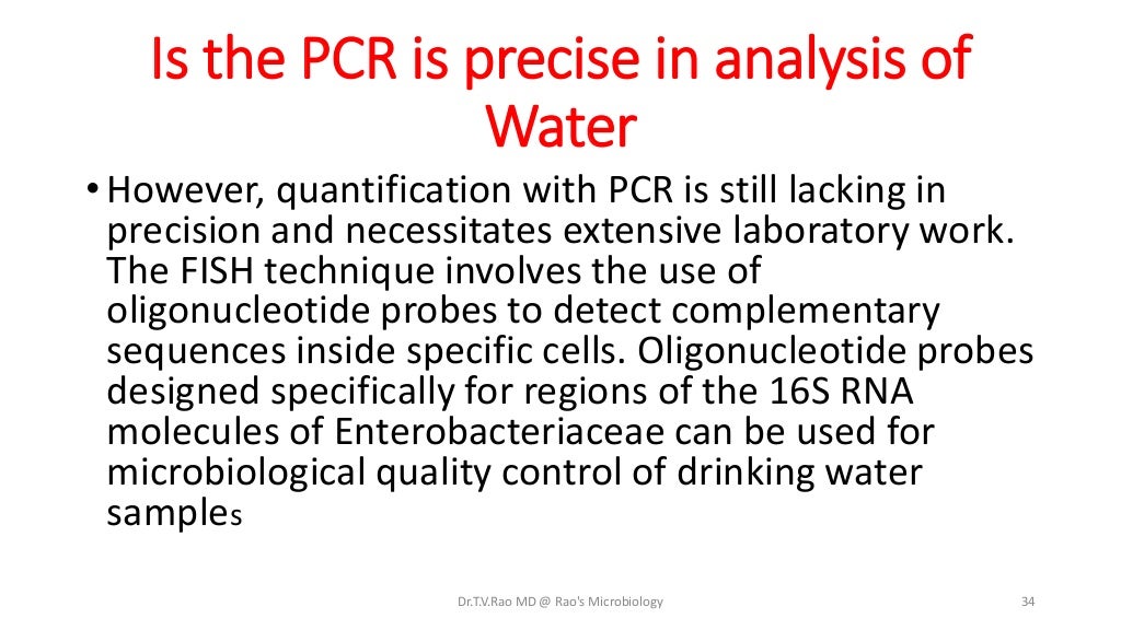 BACTERIOLOGY OF WATER AND ANALYSIS BASICS