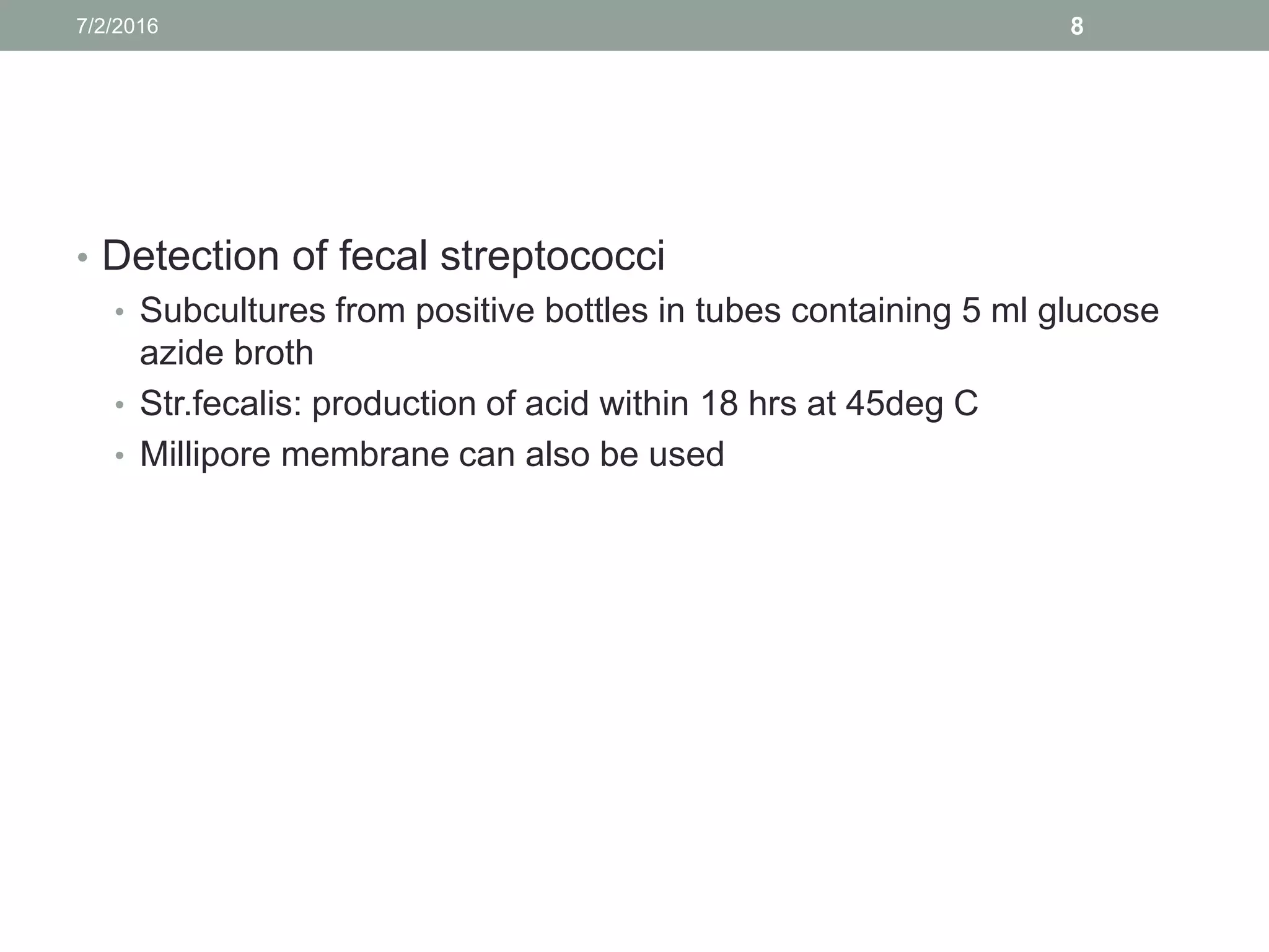 Bacteriology of water, milk and air PPT
