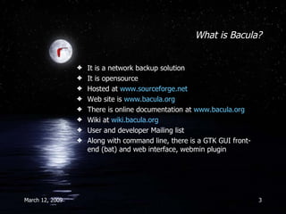 Introduction to Bacula | PPT