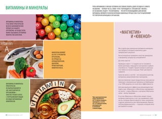 ВИТАМИНЫ И МИНЕРАЛЫ
УЧАСТВУЮТ ПРАКТИЧЕСКИ
ВО ВСЕХ БИОХИМИЧЕСКИХ
ПРОЦЕССАХ НАШЕГО
ОРГАНИЗМА. ИХ НЕДОСТАТОК
МОЖЕТ ВЫЗЫВАТЬ ОГРОМНОЕ
КОЛИЧЕСТВО БОЛЕЗНЕЙ.
МИНЕРАЛЫ ВЛИЯЮТ
НА РОСТ И РАЗВИТИЕ
ОРГАНИЗМА,
НА ПРОЦЕССЫ
ОПЛОДОТВОРЕНИЯ,
ДЫХАНИЯ,
КРОВЕТВОРЕНИЯ,
ИММУНОГЕНЕЗА.
ВИТАМИНЫ И МИНЕРАЛЫ
ПРАКТИЧЕСКИ
НЕ ВЫРАБАТЫВАЮТСЯ
(НЕ СИНТЕЗИРУЮТСЯ)
ОРГАНИЗМОМ –
ОНИ ПОСТУПАЮТ В НЕГО
С ПОТРЕБЛЯЕМОЙ ПИЩЕЙ
И В ВИДЕ ВИТАМИННЫХ
КОМПЛЕКСОВ.
Мы создали два уникальных витаминно-минераль-
ных продукта, которые в комплексе дают
прекрасный и результат.
Как же визуально проверить качество минералов
и витаминов, которые вы употребляете?
Да очень просто!
Примерно через 1-1,5 недели ногти становятся
более крепкими, повышается настроение и работо-
способность. У людей старшего возраста уменьша-
ется тяжесть в ногах и мышцах. Реже чувствуются
судороги.
Качество волос и ногтей – это показатели качества
витаминов, микроэлементов и минералов.
Для изготовления наших продуктов мы получаем ви-
таминные и минеральные премиксы из Швейцарии
и на 100% уверены в их качестве и эффективности.
Для максимального эффекта мы рекомендуем про-
ходить курс «Ювенола» и «Магнетика» одновремен-
но: месяц – утром «Ювенол», а вечером «Магнетик»,
затем – месяц перерыва.
В состав «Ювенола» и «Магнетик» входят только
активные компоненты, и нет так называемого «бал-
ласта», которым обычно является тальк, целлюлоза
и другие компоненты для таблетирования. Именно
поэтому форма выпуска — порошок, который легко
растворяется в воде.
«МАГНЕТИК»
И «ЮВЕНОЛ»
При одновременном
курсе применять
по 1/2 дозы каждого
препарата, то есть
по 1/4 чайной ложки,
разведенной
в половине
стакана воды.
РОЛЬ ВИТАМИНОВ В ЖИЗНИ ЧЕЛОВЕКА НЕСЛОЖНО ПОНЯТЬ ДАЖЕ ИСХОДЯ ИЗ САМОГО
НАЗВАНИЯ, – ПЕРВАЯ ЧАСТЬ СЛОВА «VITA» ПЕРЕВОДИТСЯ С ЛАТЫНИ КАК «ЖИЗНЬ».
ИЗ НАЗВАНИЯ СЛЕДУЕТ, ЧТО ВИТАМИНЫ – ЭТО НЕЧТО НЕОБХОДИМОЕ ДЛЯ ЖИЗНИ.
ВИТАМИНЫ ЯВЛЯЮТСЯ КАТАЛИЗАТОРАМИ ОБМЕННЫХ ПРОЦЕССОВ И ЧАСТО ВЫПОЛНЯЮТ
РЕГУЛЯТОРНУЮ ФУНКЦИЮ В ОРГАНИЗМЕ.
ВИТАМИНЫ И МИНЕРАЛЫ
Продуктыдляздоровья-2017 6160 Продуктыдляздоровья-2017
 