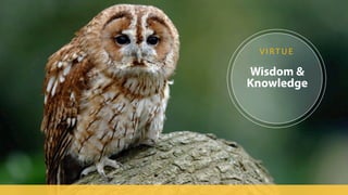 Wisdom &
Knowledge
V I R T U E
 