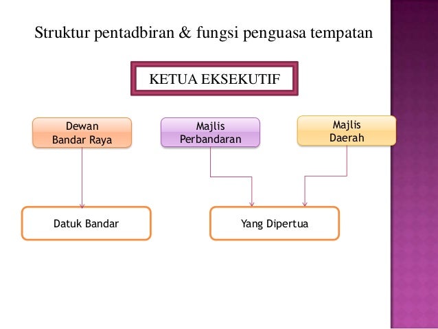 Badan eksekutif : Kerajaan Tempatan