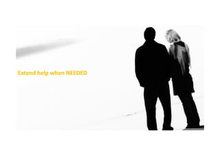 Extend help when NEEDED

 