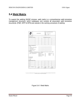descon internship report | DOCX