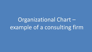 151
Organizational Chart –
example of a consulting firm
 