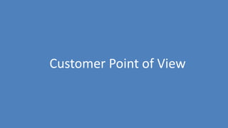 156
Customer Point of View
 