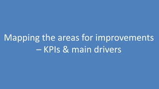 195
Mapping the areas for improvements
– KPIs & main drivers
 
