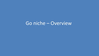 238
Go niche – Overview
 