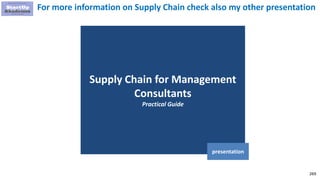 269
Supply Chain for Management
Consultants
Practical Guide
presentation
For more information on Supply Chain check also my other presentation
 