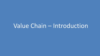 99
Value Chain – Introduction
 