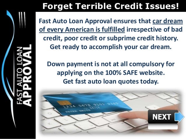Avoid Terrible Credit Score Auto Loans With No Down Payment Bad C