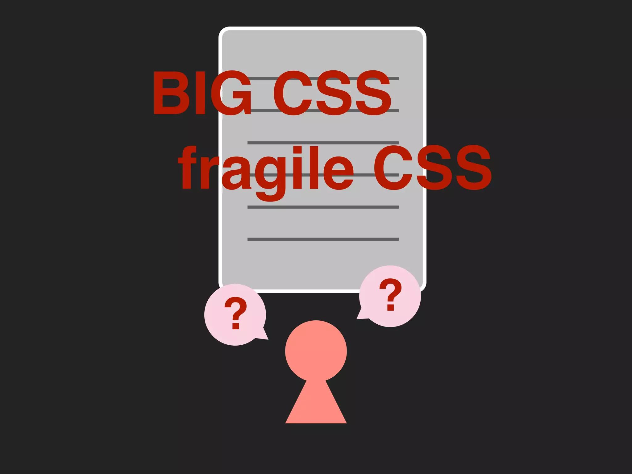 ??
BIG CSS
fragile CSS
 