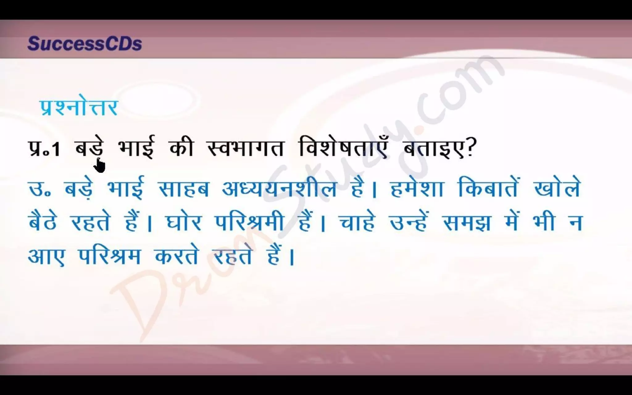 Bade Bhai Saheb Class 10 X Hindi CBSE Revision Notes