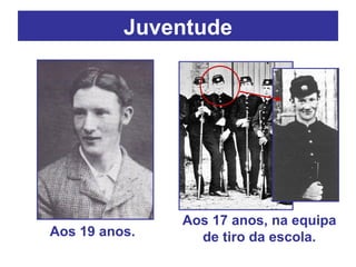 Juventude Aos 19 anos. Aos 17 anos, na equipa de tiro da escola. 