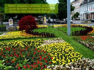 Baden, pequeña y graciosa, localizada  al sur de Viena, es uno de los puntos turísticos más visitados de Austria...   