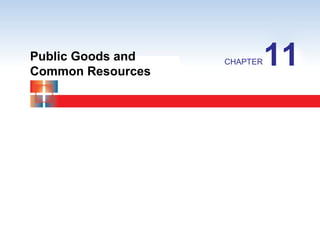 Public Goods and
Common Resources

CHAPTER

11

 