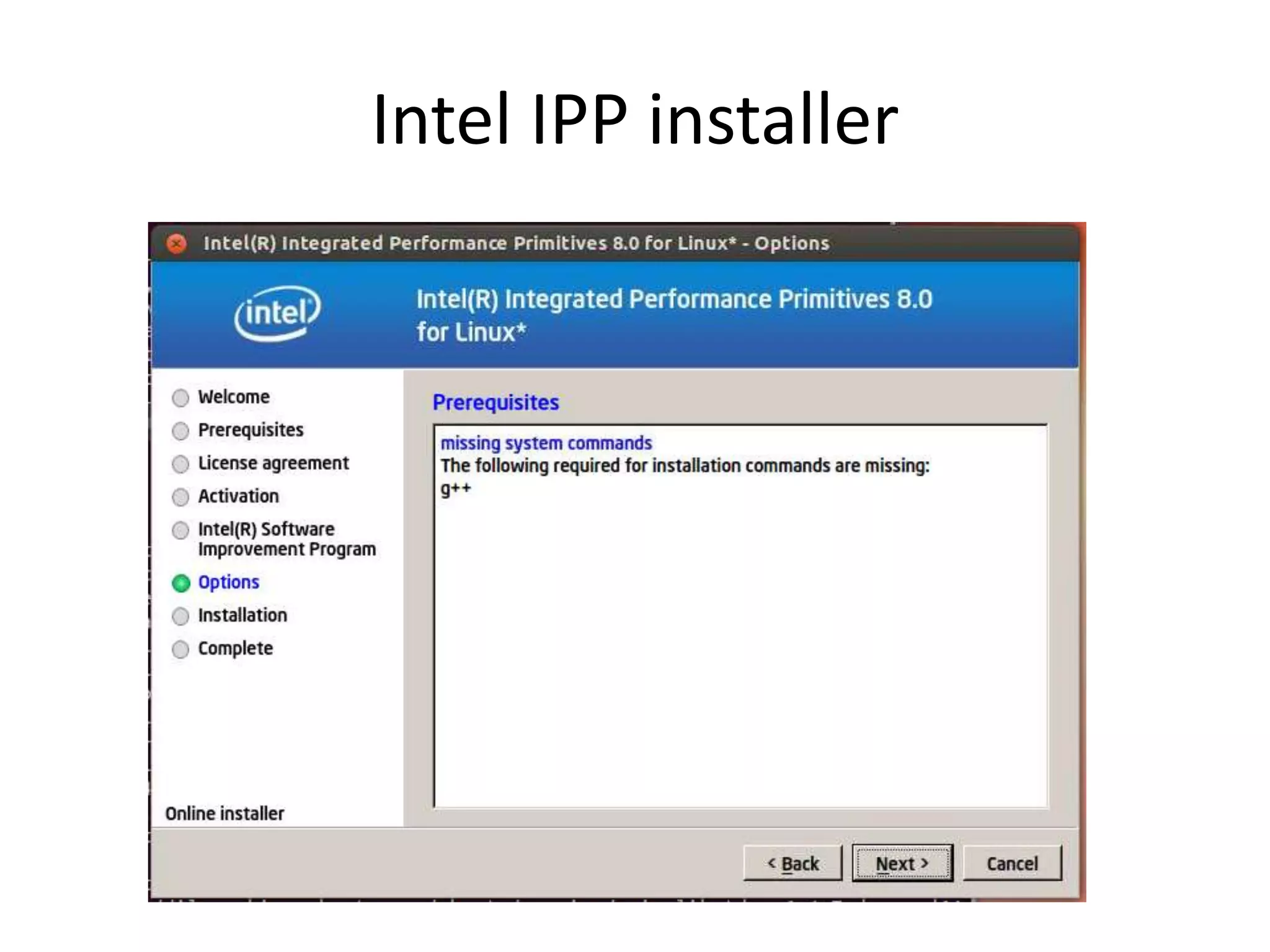 Intel IPP installer
 