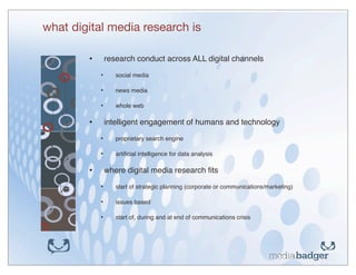 Research vs Monitoring social media