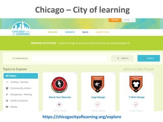 https://chicagocityoflearning.org/explore
Chicago – City of learning
 