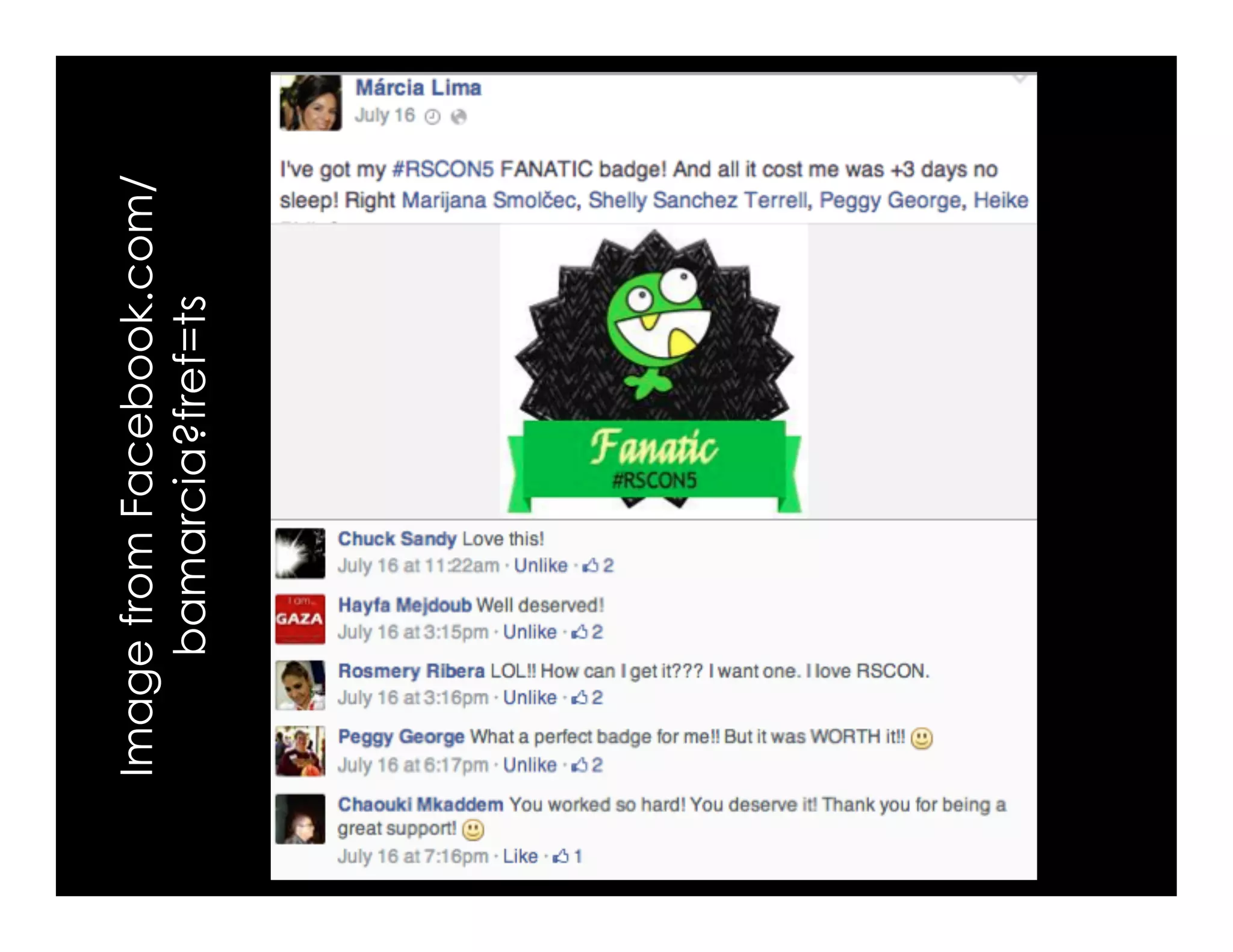 Image from Facebook.com/ 
bamarcia?fref=ts 
 