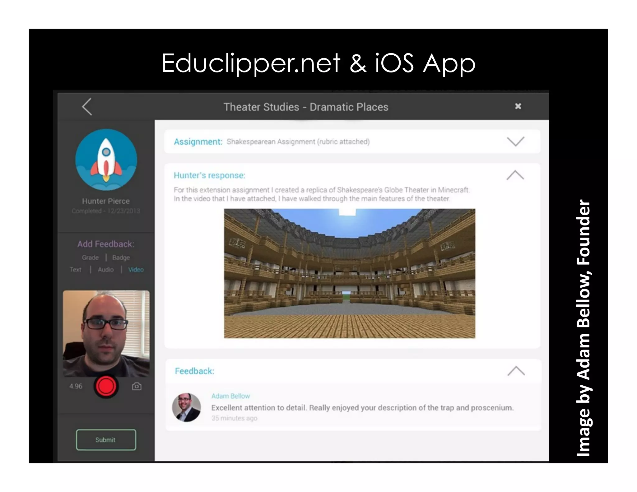 Image 
by 
Adam 
Bellow, 
Founder 
Educlipper.net & iOS App 
 