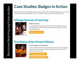 Reconnectlearning.org/case-studies 
 