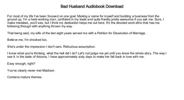 Bad Husband Audiobook Download Audiobook Free Bad Husband Audiobook Download Audiobook Free