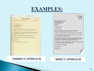INDIRECT APPROACH DIRECT APPROACH 
20 
 