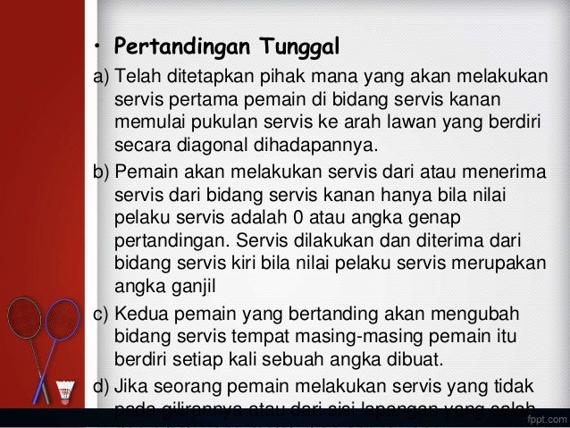 Peraturan Permainan Bulu Tangkis Secara Singkat Ini Aturannya