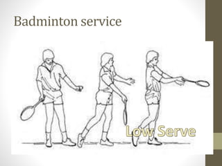 Badminton service
 