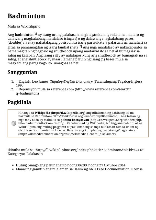 Badminton wikifilipino
