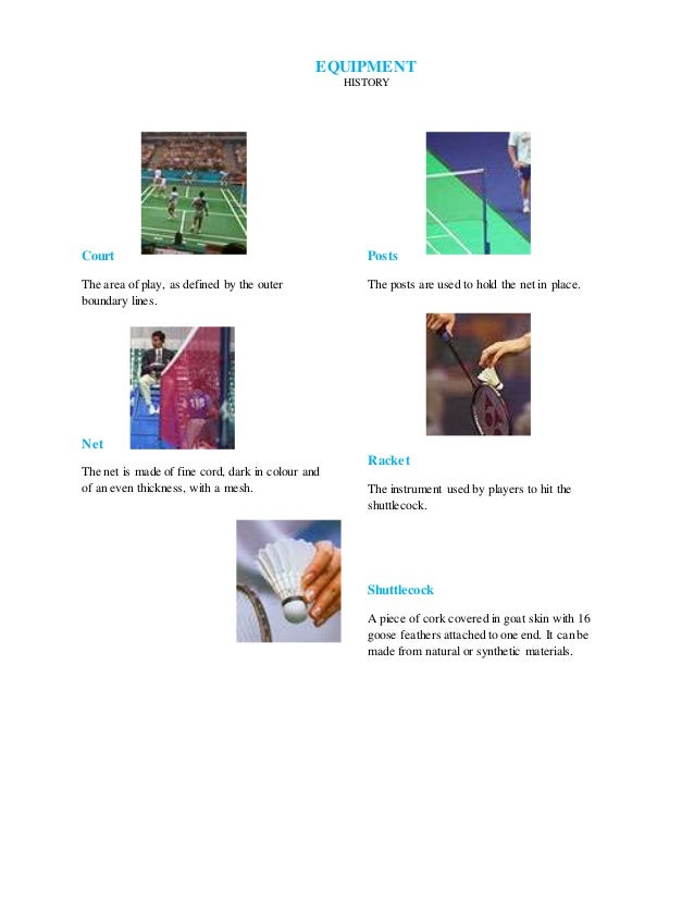 Badminton Individual Dual Sports