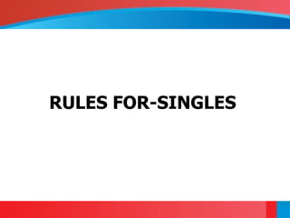RULES FOR-SINGLES
 