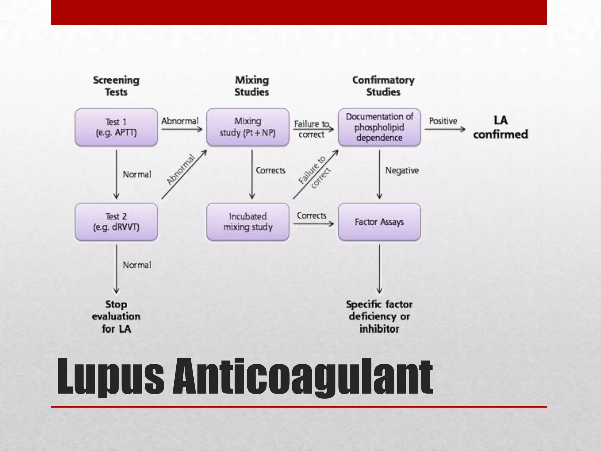 Lupus Anticoagulant
 