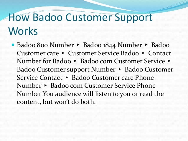 Badoo contact number