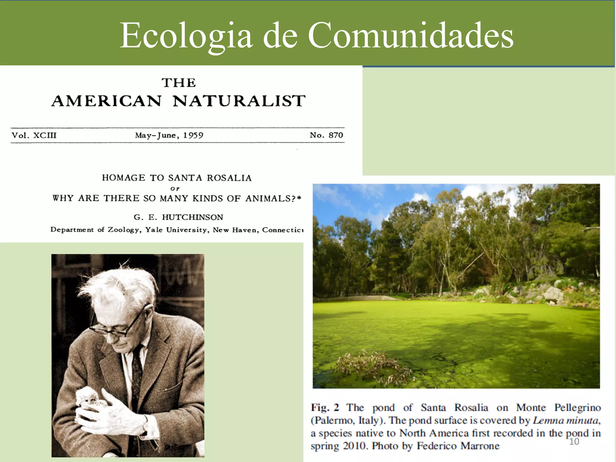 Ecologia de Comunidades
Ecologia de Comunidades
10	
  
 