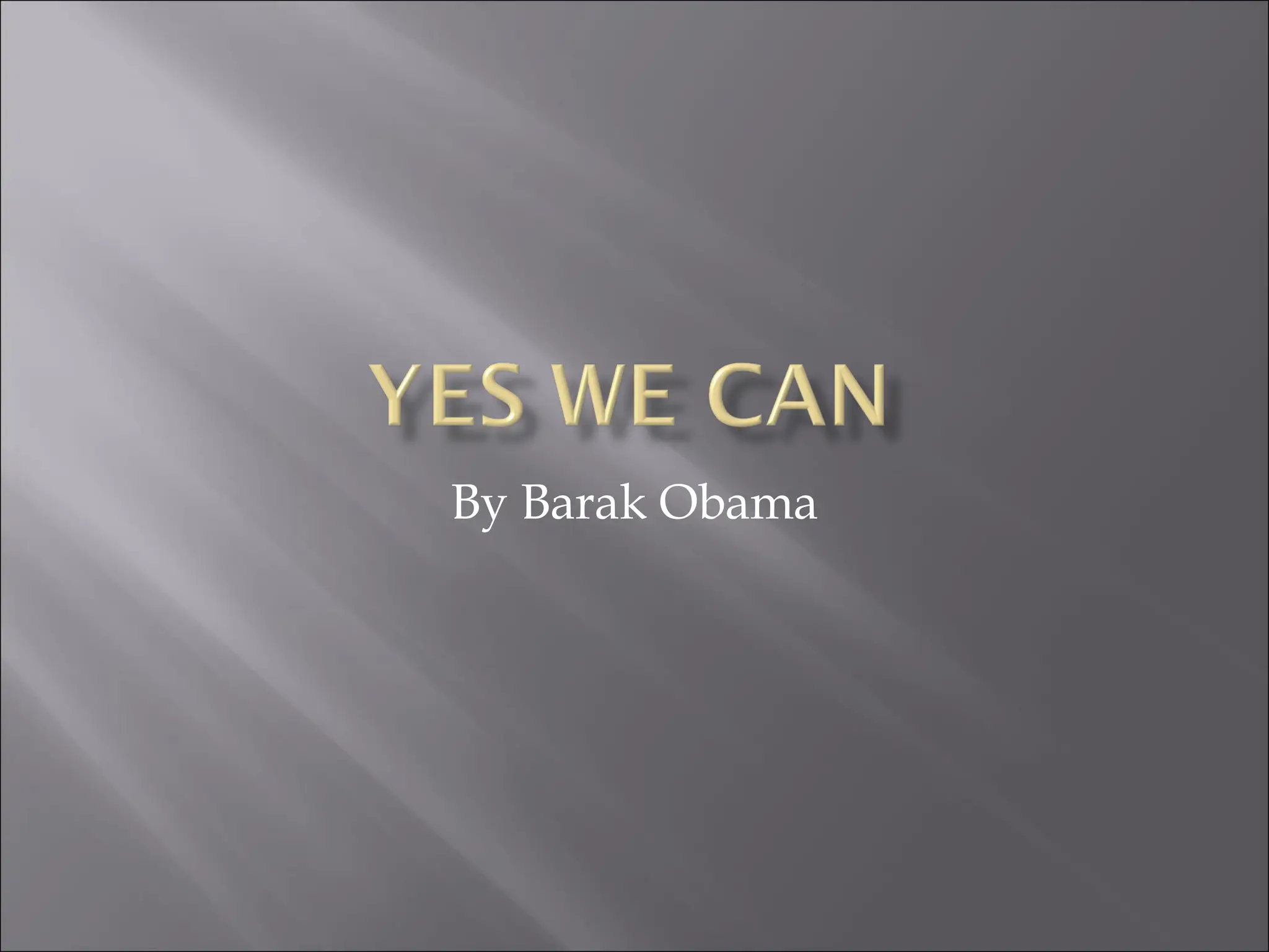 By Barak Obama 