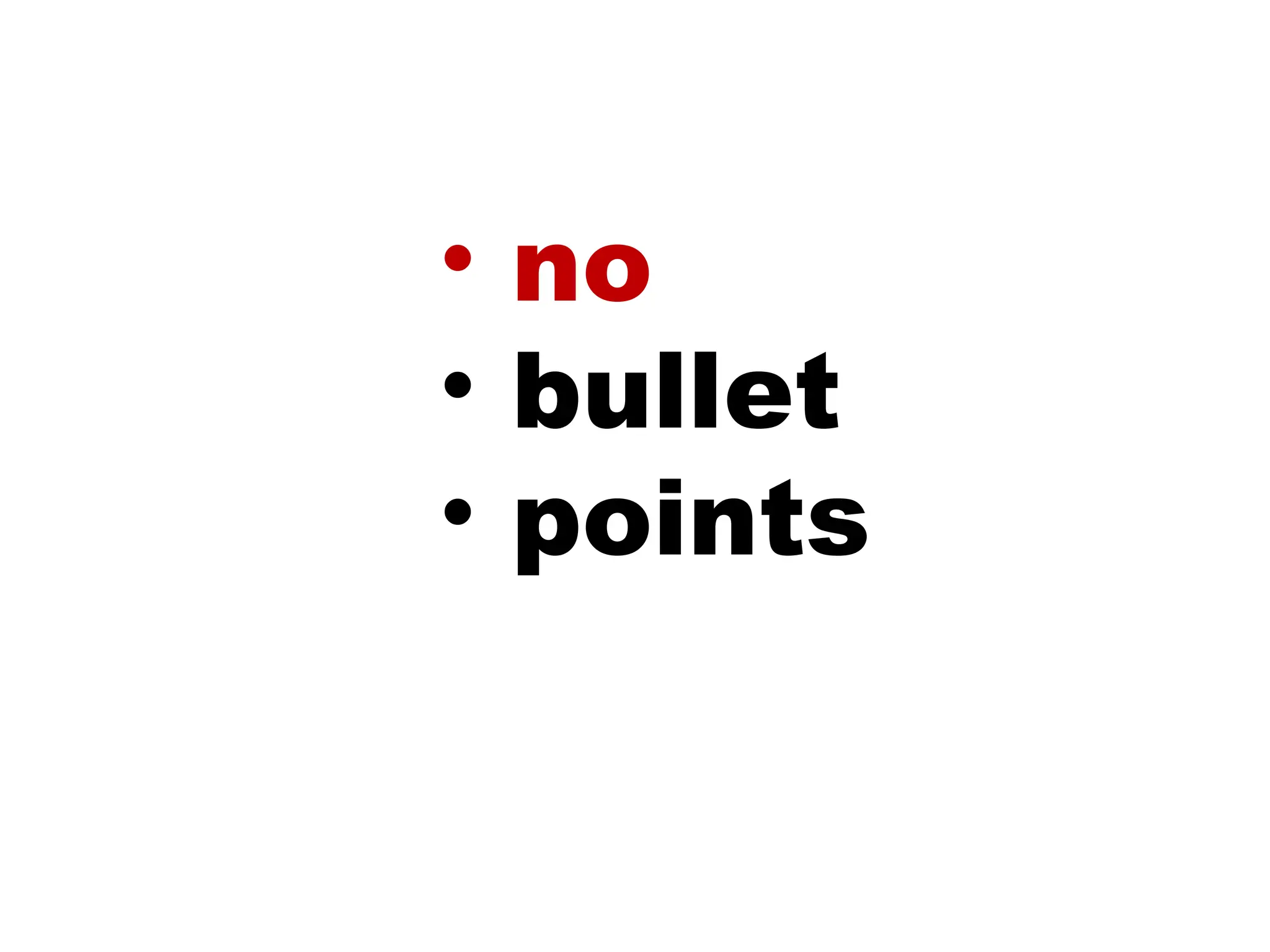 no bullet points 
