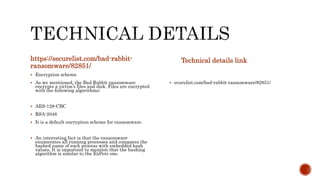 Bad Rabbit type of ransomeware | PPTX