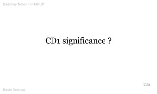 CD1 significance ? 
23a 
Badrawy Notes For MRCP 
Basic Science 
 