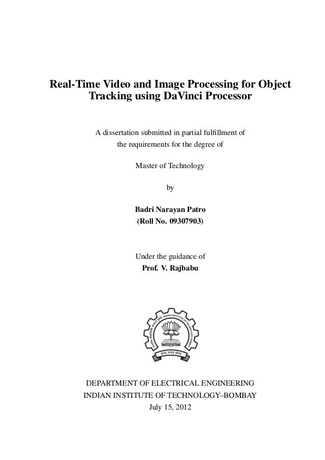 Object tracking phd thesis