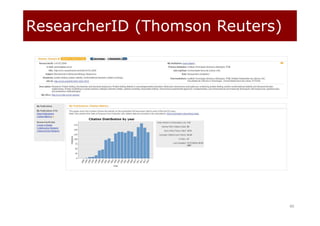 ResearcherID (Thomson Reuters)
40
 