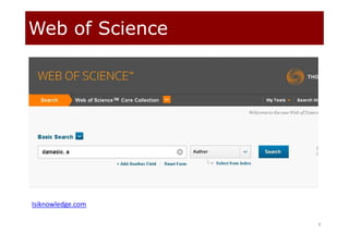 Web of Science
9
Isiknowledge.com
 