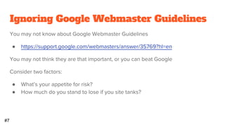 Not submitting sitemap.xml
Sitemap lists URLs for crawling
Gives data about each URL to indicate priority and frequency etc.
Also indicates any new URLs on your site
Create and submit an xml sitemap through Yoast or All-in-one plugin
Keep an eye out for sitemap errors
#4
 