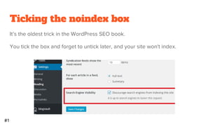 20 Bad WordPress
SEO Habits
SEMrush meetup with Sha Menz, Tim Capper and Peter Mead
@petermeadit
https://www.semrush.com/webinars/bad-seo-habits-meetup/
 