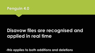 Manipulative links are discounted
Penguin 4.0
 